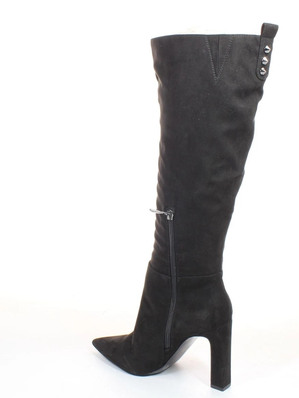 Jennifer Lopez Krim Black Pointed-Toe Knee-High Heeled Boots Sz 9.5